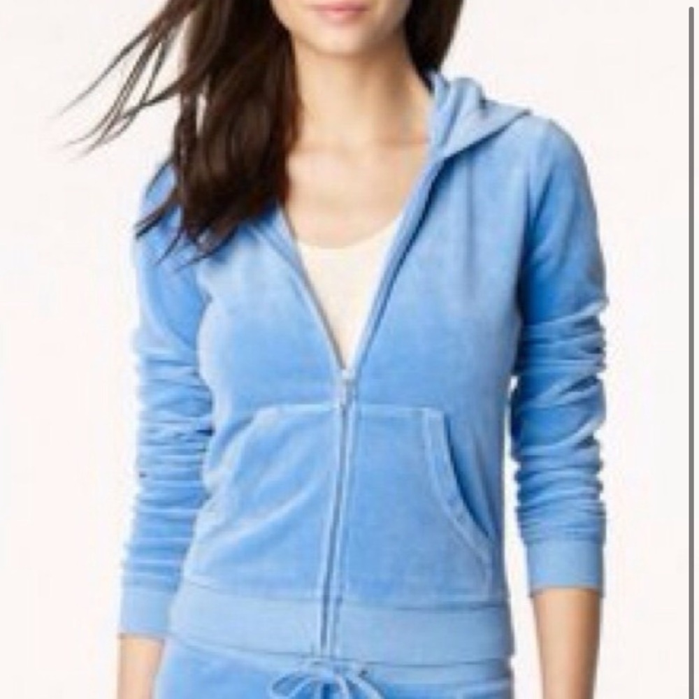 Baby blue juicy contour track suit set